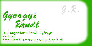 gyorgyi randl business card